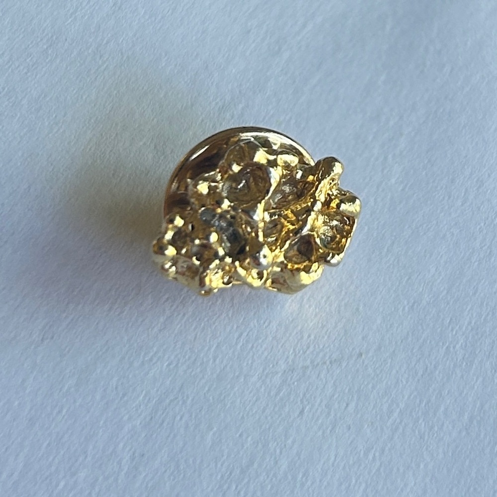 Vintage 10k Golden Nugget Pin for Tie or Brooch